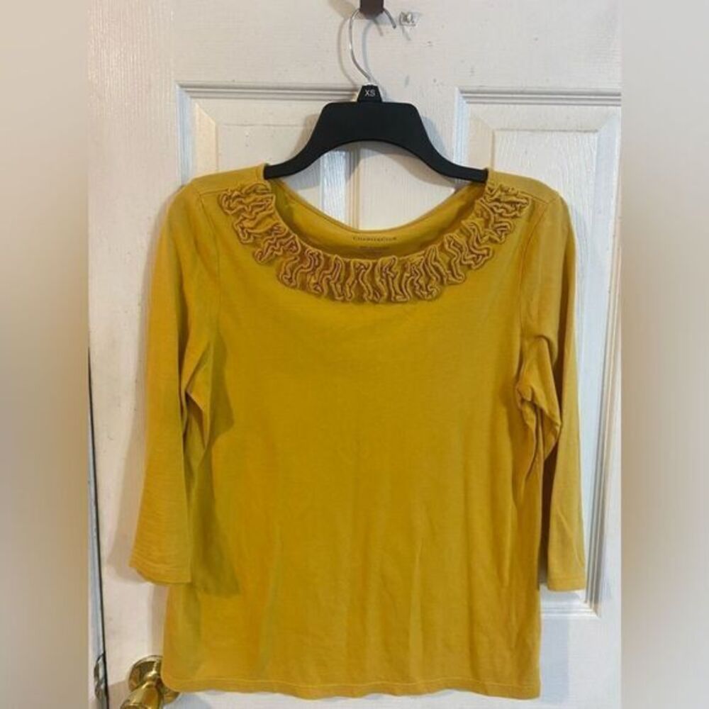 - Women’s yellow charter club three-length sleeve top size medium‎